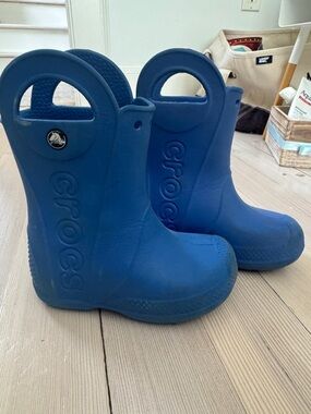 CROCS Kids' Royal Blue Handle Rain Boots